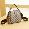 Daily Women's Bag Korean Light Luxury Spring and Summer New Retro Handbag Trendy and Versatile One-Shoulder Crossbody Printed Bucket Bag