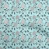 Georgette Viscose Light Blue Fabric Block Fabric For Sewing Printed Craft Fabric By The Yard 42 Inch