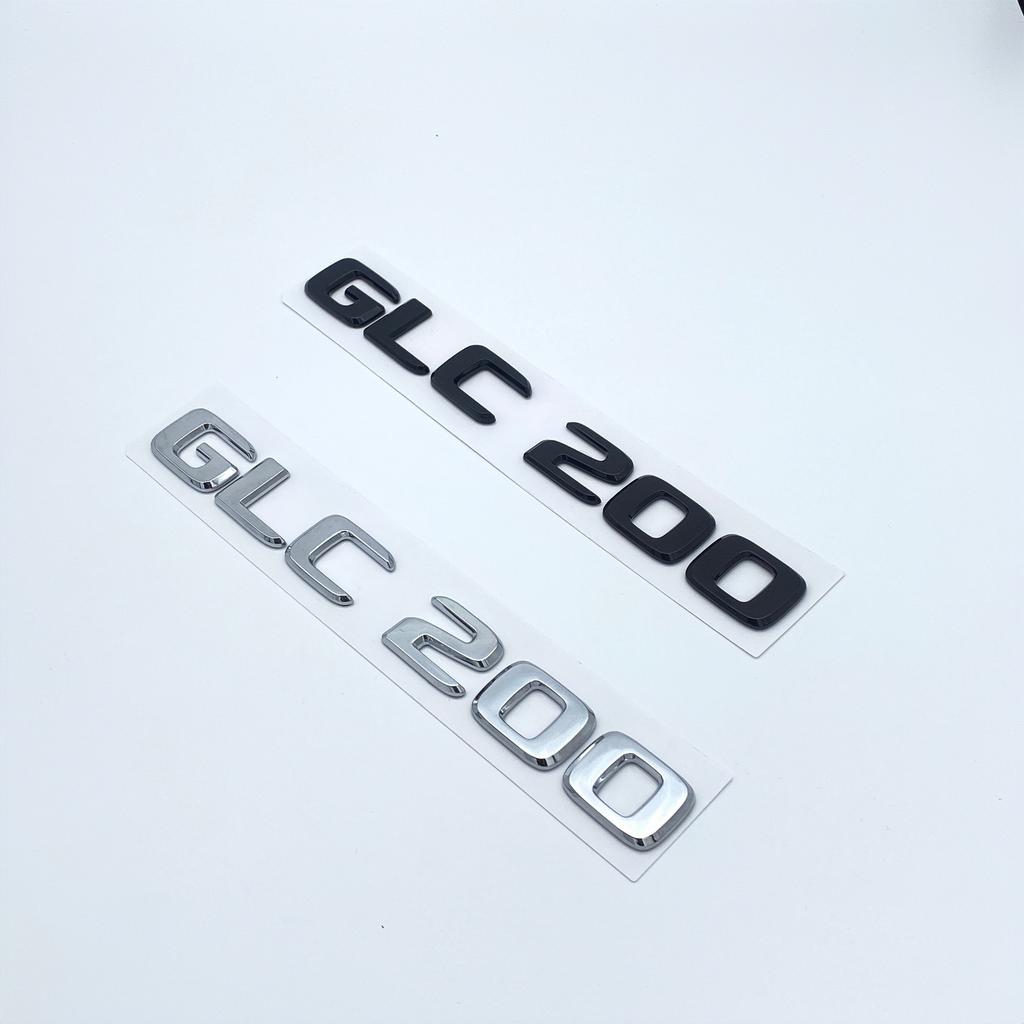 2017 Chrome Black Letters GLC260 GLC300 GLC350 GLC220d GLC350e 4Matic Emblem for Mercedes Benz GLC X253 Car Trunk Logo