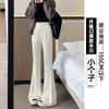 White Gray Sports Micro-pull Pants Women's New Autumn Small Drape Casual Flared Pants Straight-leg Guard Pants