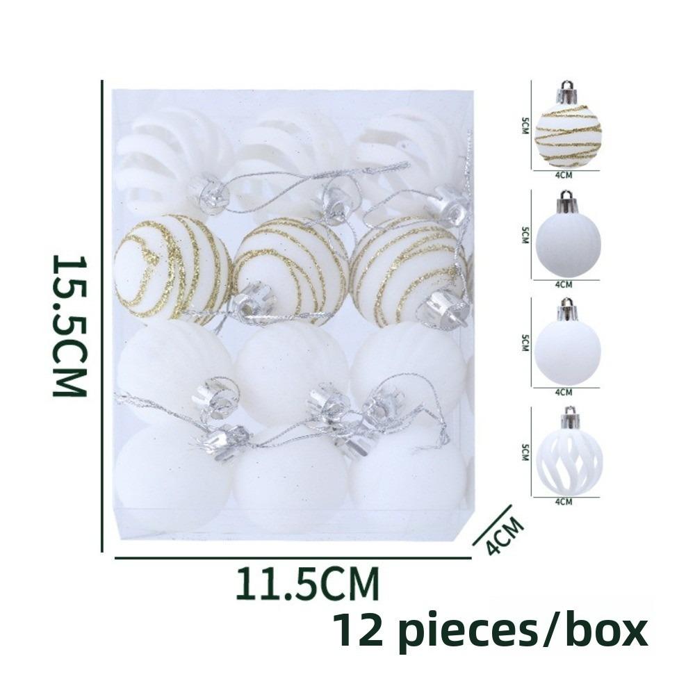 12pcs Creative Christmas Ball Pendant 6cm Xmas Tree Ornament New Bubble Balls Merry Christmas