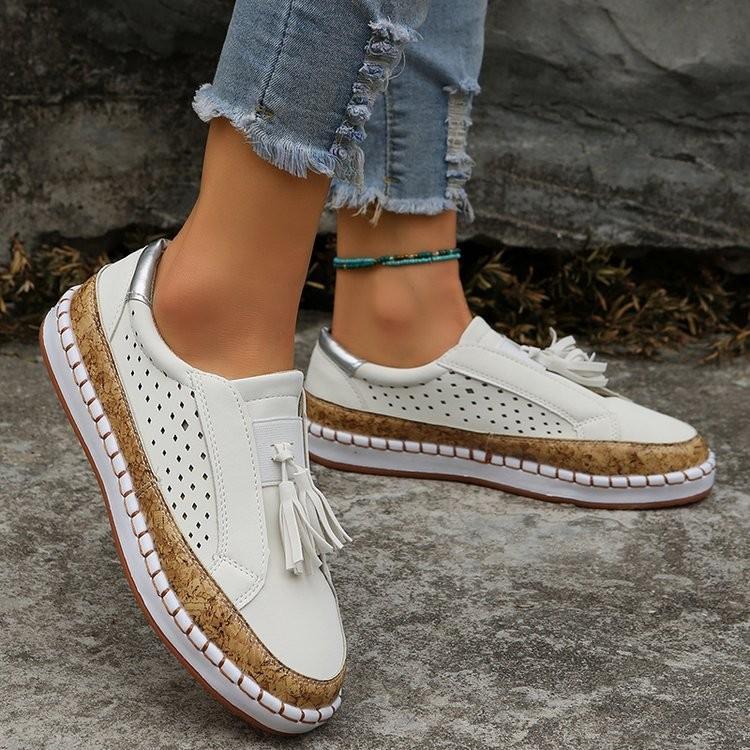 Fashion Tassels Loafers for Women Spring Lightweight Slip On Lazy Casual Shoes Woman Comfortable Flat Walking Shoes