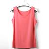 Sleeveless Sexy Vest Women Solid Color Thin Camisole Ladies Round Neck Summer Straps T-shirt