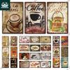 Decor Coffee Vintage Tin Sign Metal Sign Decorative Plaque Retro Plate Cafe Kitchen Living Room Coffee Bar Decoration