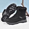 High-top Boots Plush Hiking Shoes Unisex Winter Cotton Shoes Anti-slip Snow Boots Men Women Waterproof Outdoor Walking Shoes
