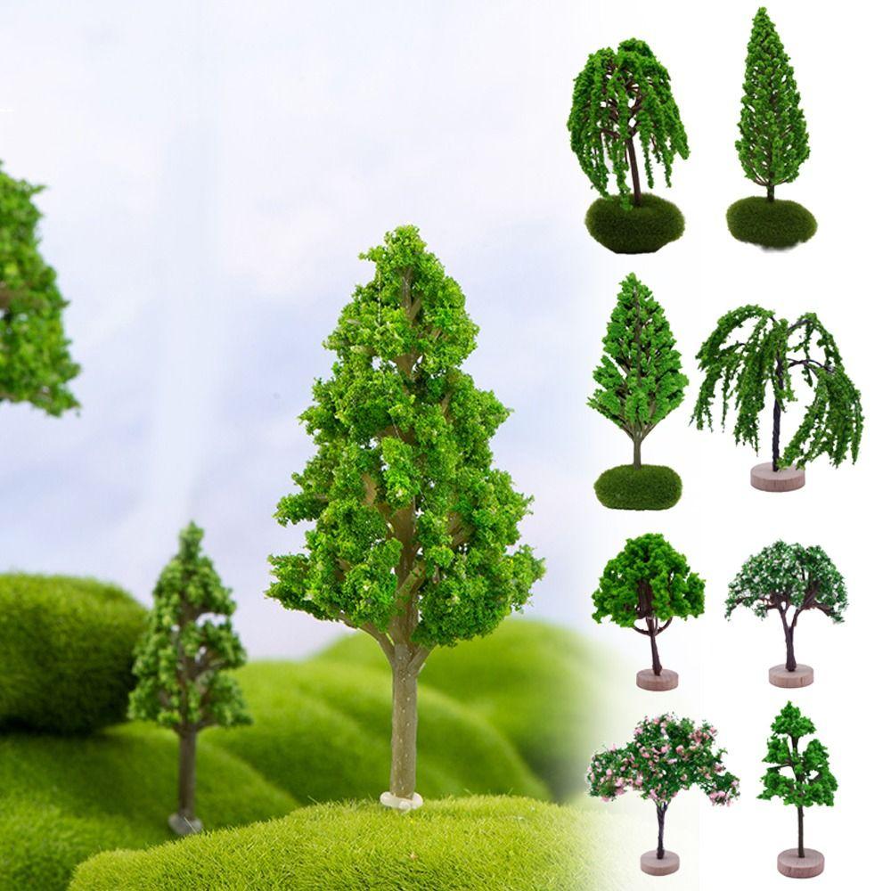 Green Micro Garden Flower Tree Accessories Scene Model Toy Miniature Landscape Trees