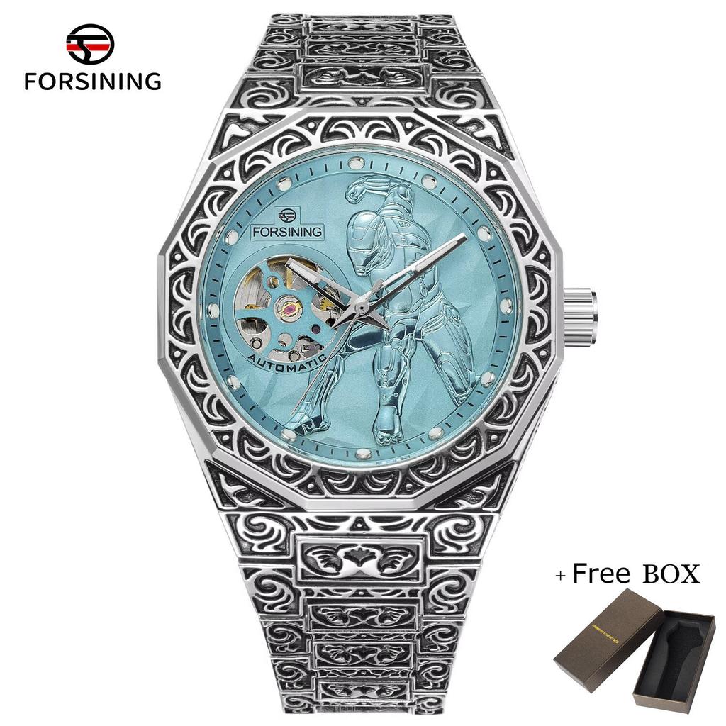 Men's Business Fashion Mechanical Watch Top Brand Automatic Mechanical Stainless Steel Clock Gifts for Men