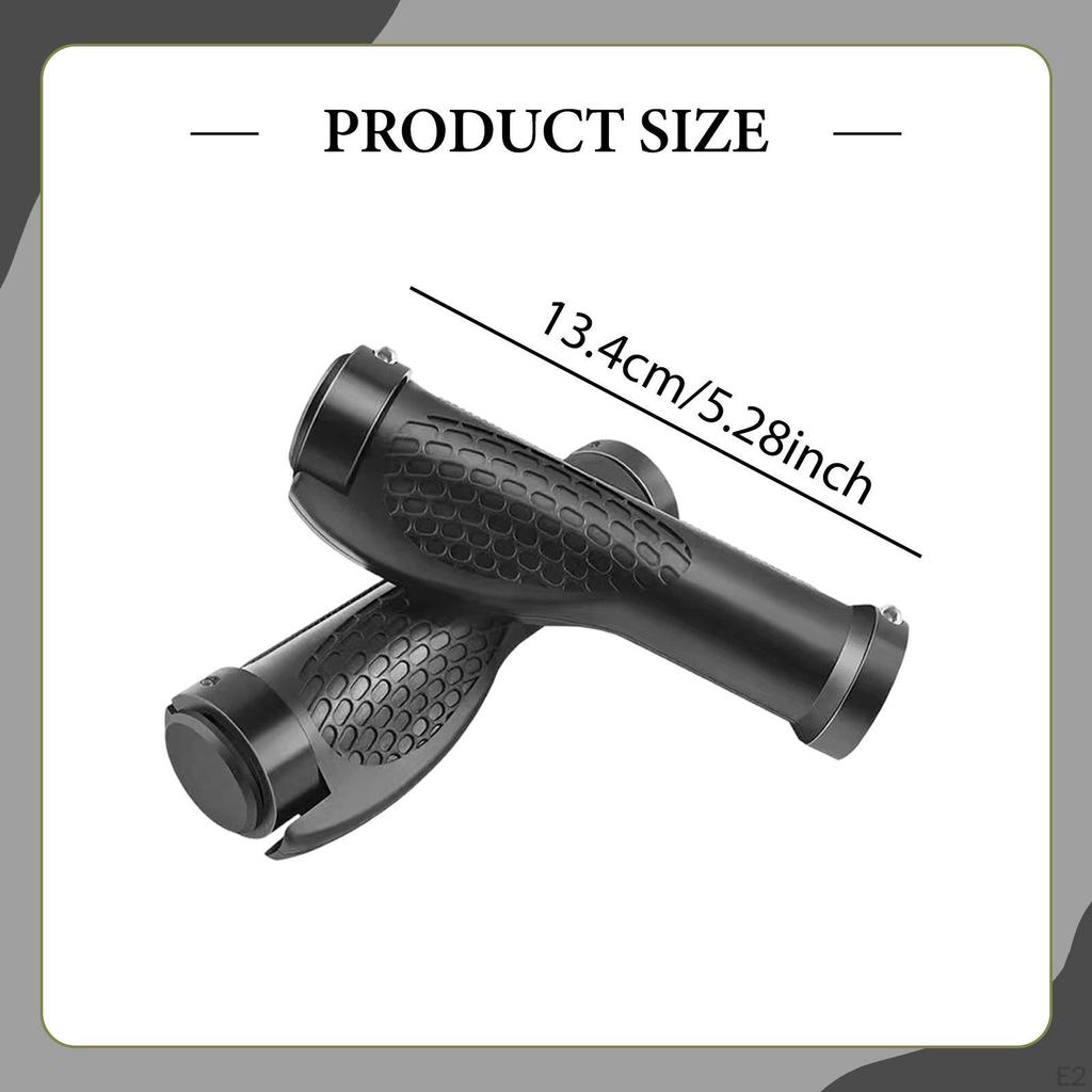Handlebar Grips Pair Rubber Non Slip Ergonomic Bike Replacement Suitable for Pedal
