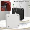 Automatic Door Closer with 1.2M Steel Wire Adjustable Punch Free Wall Mount Bedroom Bathroom Shower Curtain Sliding Screen Door Opener Closing Device