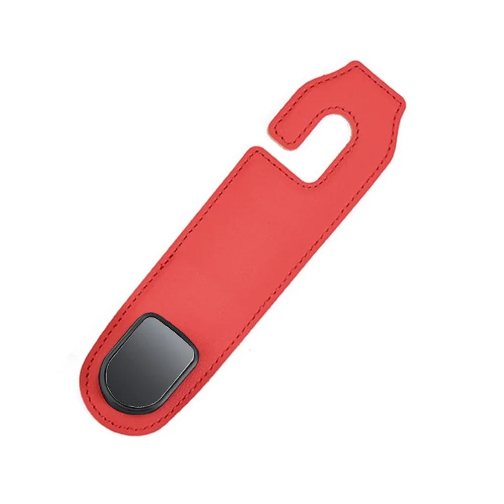 Car Hooks Tools Seat Judgets Leather Suede Auto Back Seat Headrest Hooks Storage Hanger Upgrade Automotive Interior Accessories