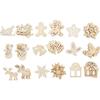 Scatter Pieces - Christmas Motifs - White - 45 Pieces - 2.8 Cm - Party Decoration