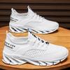 Spring/Autumn Men's Large Size Blade-soled Shoes Flying Weave Fitness Jogging Shoes