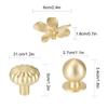 1pc Luxury Wardrobe Handles Hardware Knob Flower Shape Imitation Copper Single Hole Zinc Alloy
