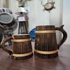 Beautiful Designer Stylist Drinking Wood Beer Mug Set of 2