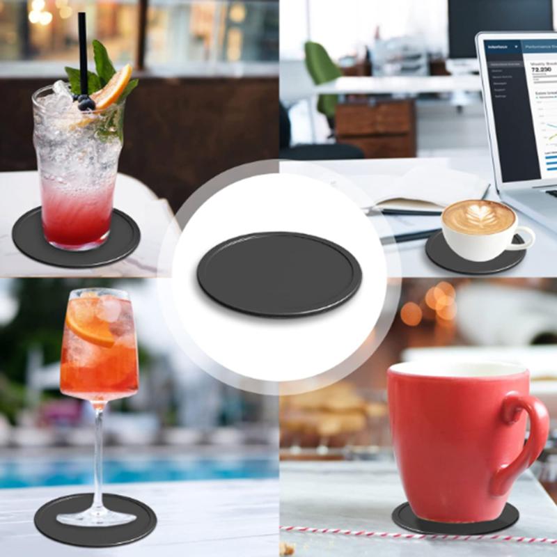 Non Slip Round Shape Mat Glass Bottle Pad Coffee Beer Mug Wine Thicken Mat Silicone Rubber Drink Coasters