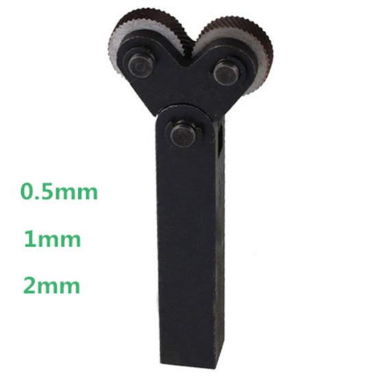 7Pcs Dual Wheel 0.5/1/2mm Linear Pitch Knurl Lathe Cutter Knurling Tool Kit Set