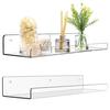 Acrylic Floating Shelf Thick Heavy Duty Office Living Room Bedroom Bathroom Kitchen Wall Mount Storage