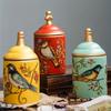 1pc Ceramic Storage Jar, Porcelain Storage Jar, Tea Can, Coffee Can, Ceramic Crafts, For Home Restaurant Hotel Office