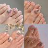 For Women Square Foot Nails Tips Fake Toenails French Full Cover Short