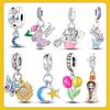 925 Silver Butterfly Flowers Virgin Pendant Charms Beads Fit OriginalNew Bracelet Necklace DIY Jewelry Making
