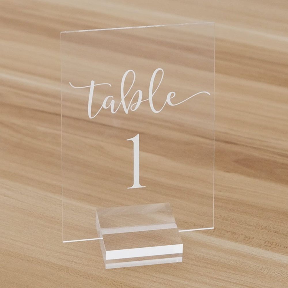 Display Stand Wedding Supplies Place Card Table Numbers Holder Clamps Stand Acrylic Sign Holder