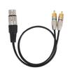 O Splitter 1 XLR Female Plug To 2 RCA Male Plugs Cable for Home Theater and Professional O