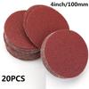 20pcs 4inch100mm 402000Grit Sandpaper Disc for Hardwood and Metal Polishing