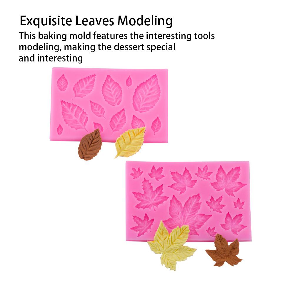 Leaves Silicone Mold Prop Ple Bakeware Tools Chocolate Sugarcraft Baking Molds Decorating Tool Dessert Mould