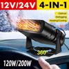 Car Mounted Heater 12V/24V Car Heater Portable Electric Cooling Heating Fan Electric Dryer Windshield Defogging Demister Defroster