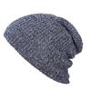 Casual Beanies Warm Stripes Knitted Femme Autumn Winter Unisex Caps