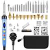 Набор ручек для пирографии, набор паяльника, набор для выжигания по дереву, 80 Вт с регулируемой температурой 200 ~ 450 ℃, набор инструментов «сделай сам»