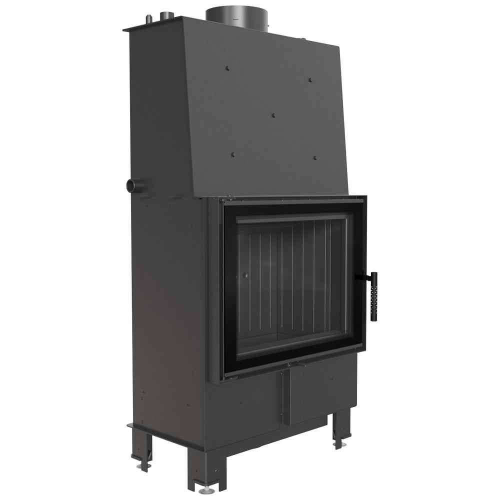 Water Heating Fireplace KRATKI LUCY 12 kW Ø 200 Black Thermotec Lining