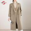 Women Coat 100% Wool Autumn Handmade Wool Long Coat Pea Coat Winter Warm Cashmere Long Jacket Overcoat