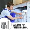 Интегрированный инструмент для нарезания внутренней и наружной резьбы на трубах Универсальный инструмент для нарезания резьбы на трубах Совместимый с электродрелью Набор резьбонарезного инструмента для ПВХ труб