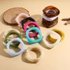 Colorful Charm Bracelet Irregular Wristband Fashion Geometric Chunky Bangles Women