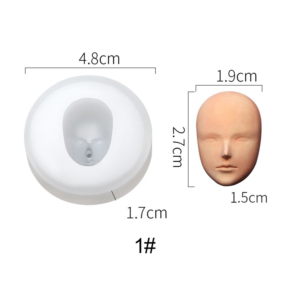 Q Version Doll Modification Accessories Baby Face Silicone Molds Clay Head Sculpey 3D Facial Mould
