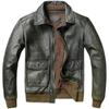 Chinese Size Classic A2 Air Force Leather Flight Jackets Vintage Stonewashed Old Cow Leather Jacket Men Soft Cowhide Mens Coat