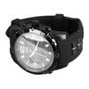 Men Digital Sports Watch Dual Dial Dual Time Display 50m Waterproof Multifunction Electronic Watch for Outdoor Use Black