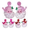 Santa Dangle Earrings Funny Christmas Earrings Glitter Santa Claus Charm Earrings Holiday Gift for Ladies Girls Xmas Party Accessories