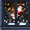 Christmas Stickers for Window Showcase Removable Santa Clause Snowman Home Decor Decal