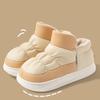 Winter Thick Soled Snow Boots for Women's Short Plush and Thick Anti Slip Cotton Slippers for Women
