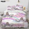 Unicorn Cute Cartoon Comforter Bedding Set,Duvet Cover Bed Set Quilt Cover Pillowcase,Queen Bedding Set