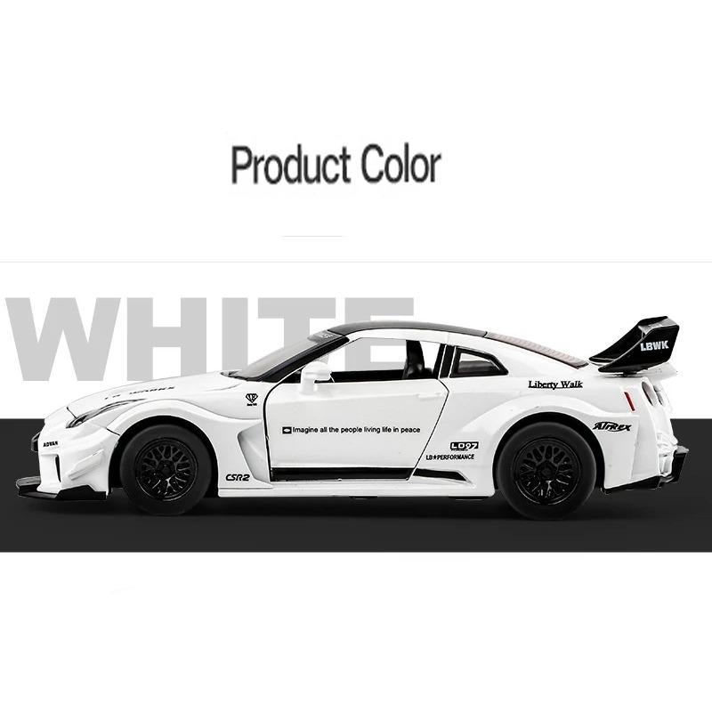 1/32 Nissan GTR CSR2 Skyline Ares Alloy Car Model Diecast Metal Toy Vehicles High Simulation Pull Back Collection Kids Toys Gift