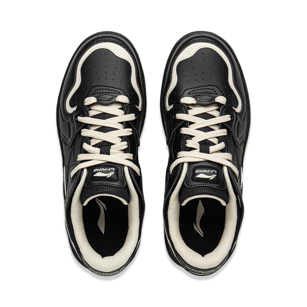 New LiNing Cheese Slip Resistant Cushioning Abrasion Resistant Lightweight Low Top Skateboard Shoes Women's Black AGCV098-4