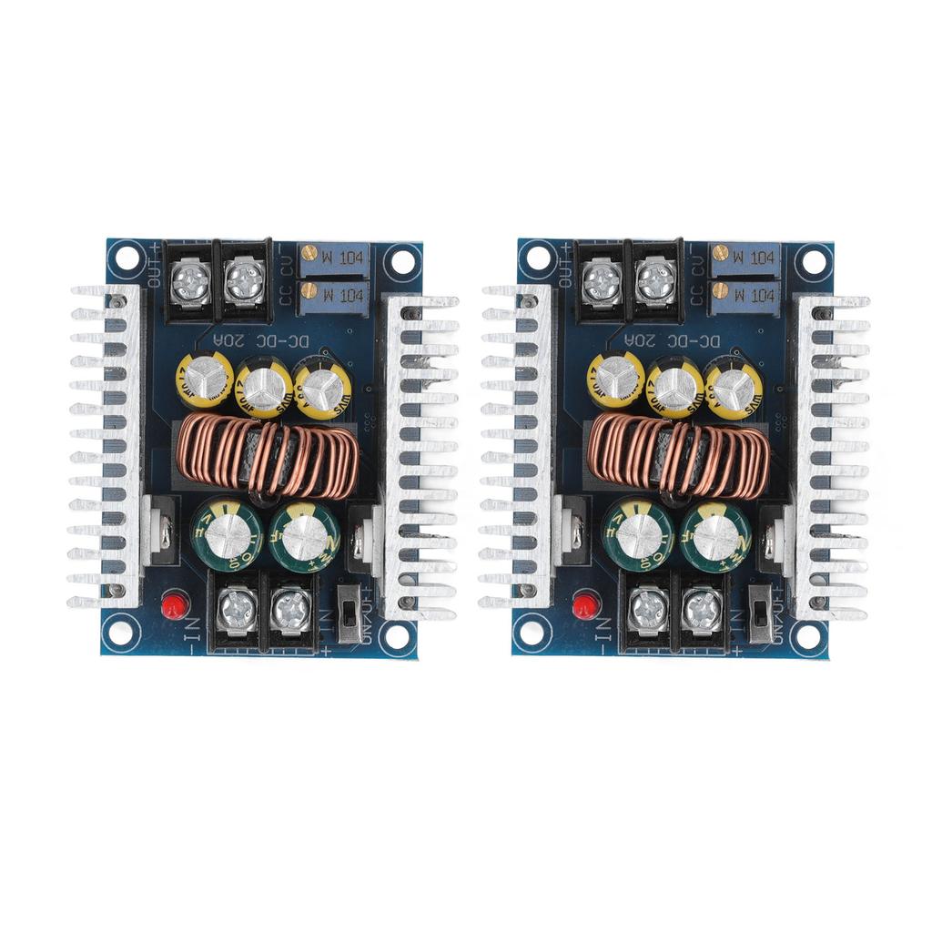 2Pcs DC To DC Buck Converter Voltage Regulator Board 6‑40V To 1.2‑35V 300W 20A Set Kit