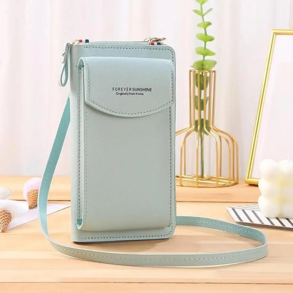 1 Pcs New Mobile Phone Bag Multi Card Wallet Card Bag Women Women's Fashion Versatile Messenger Bag Student Large Capacity