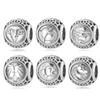 Silver 925 Fashion 12 Constellation Zodiac Metal Beads For Jewelry Making Fit New Silver Jiuhao Charms Bracelets Bangle 