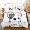  3D Print Dog Duvet Cover Single Double Queen King Size Bedding Set for Boys Bedroom Duvet Cover Bed Set Quilt Cover