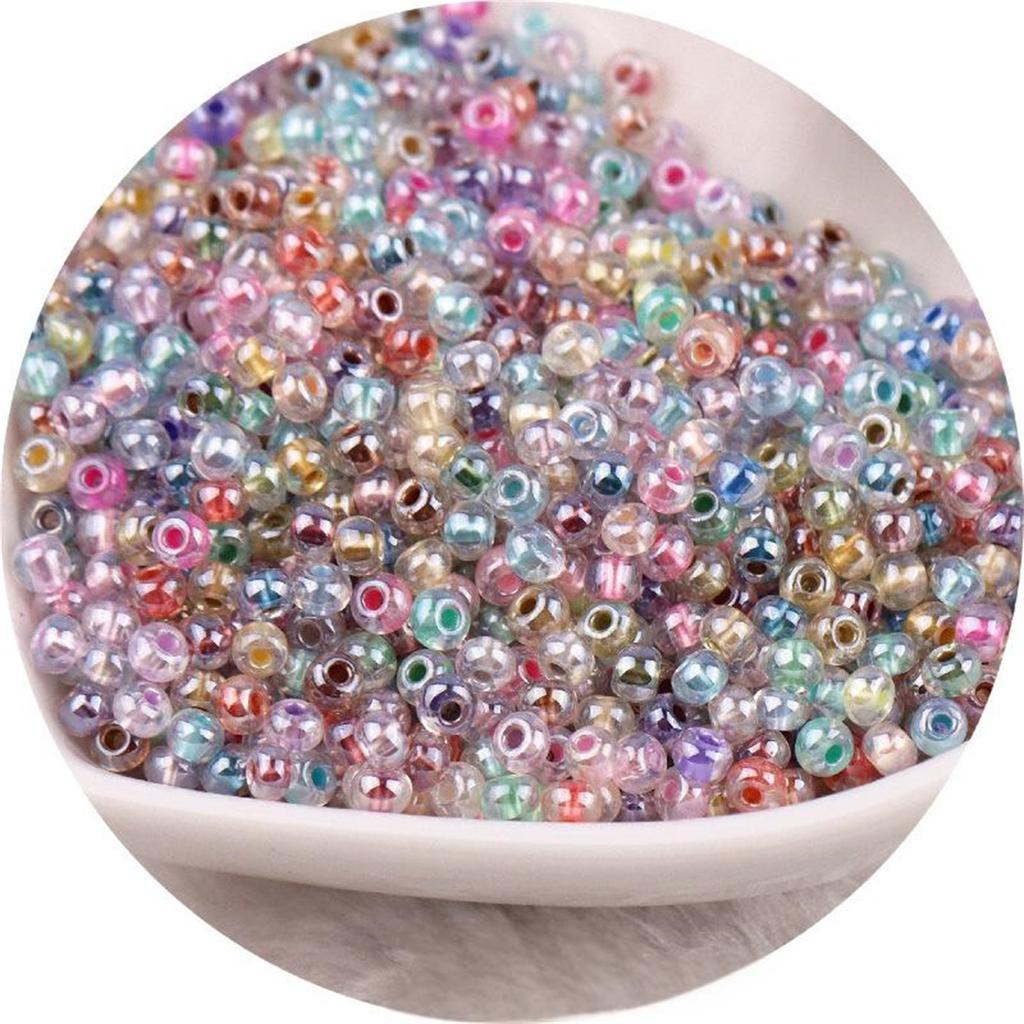 10g Czech Bossiosa  Dyed Core Glass Beads Transparent Crystal Seed Beads Suitable For DIY Jewelry Bracelets Necklaces