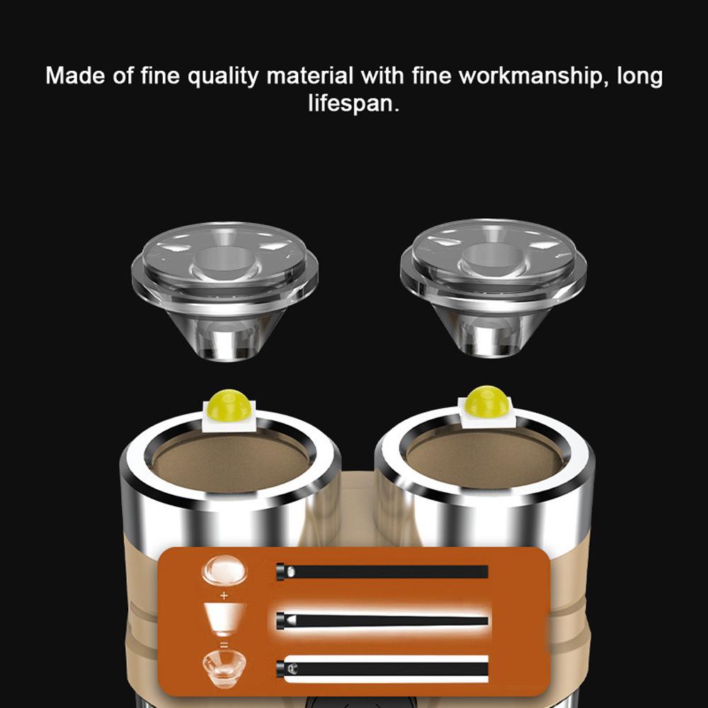 Compact Size Dual-Light Flashlight USB Rechargeable High Brightness Keychain Light Portable Outdoor